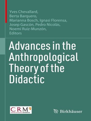 cover image of Advances in the Anthropological Theory of the Didactic